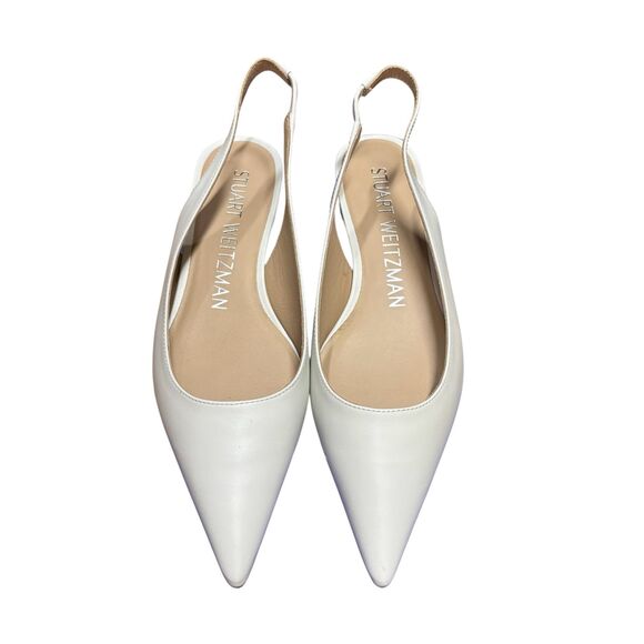 STUART WEITZMAN Stuart 10MM Patent Leather Slingback Pumps NWB Size 6 1/2 - Picture 1 of 8